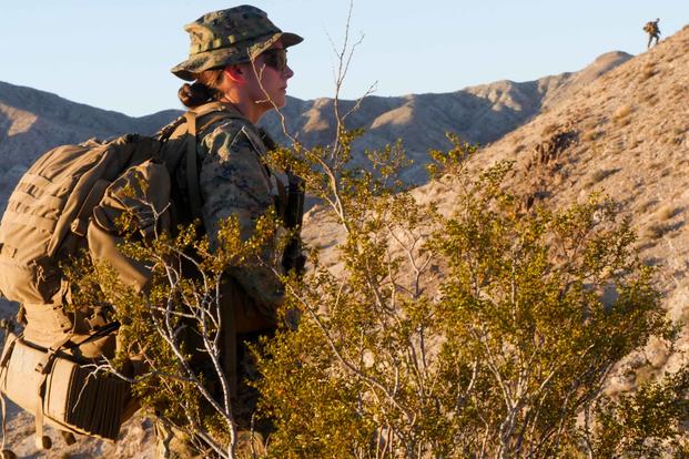 Marines participate in an exercise during the Infantry Officer Course.