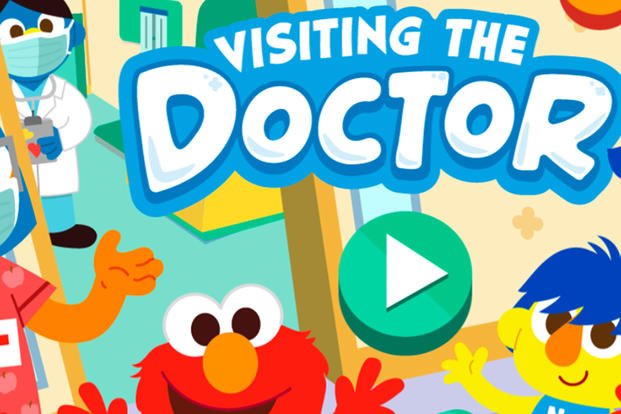 sesame street characters visit the doctor
