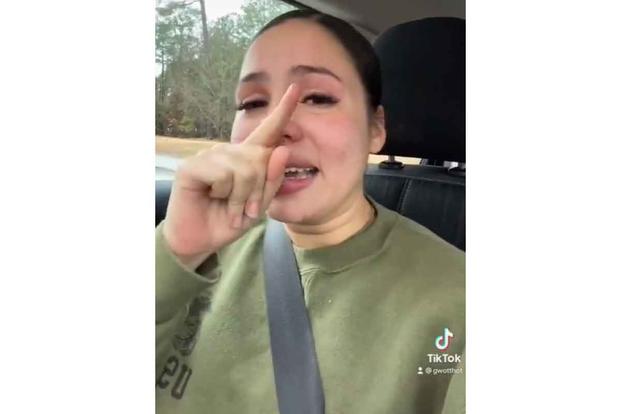 Screenshot of video posted by a U.S. Marine on TikTok.