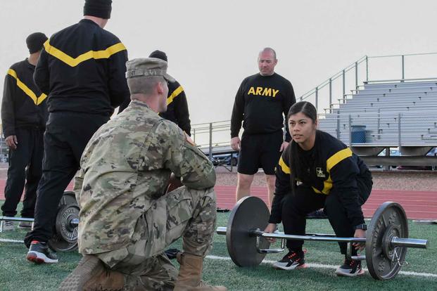 Strength deadlift Army Combat Fitness Test.