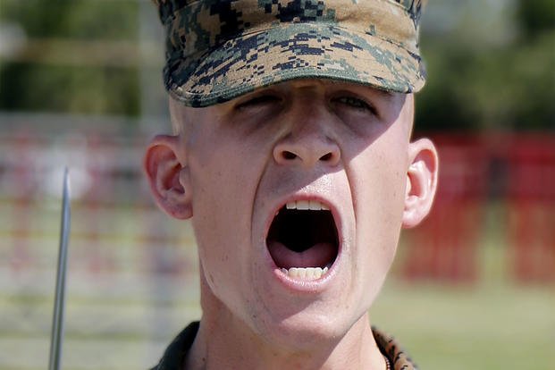 Marine Corps Drill Instructor Yelling