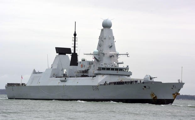 HMS Defender in Portsmouth, England