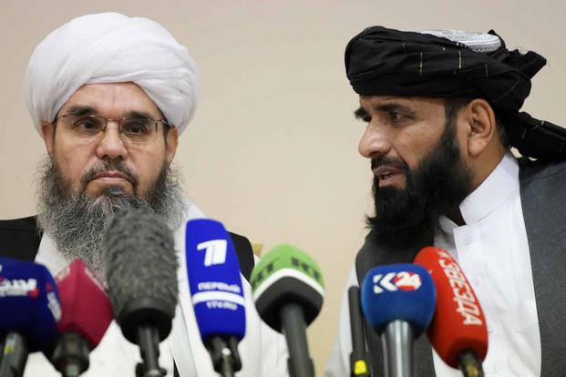 Members of political delegation from the Afghan Taliban's movement in Moscow