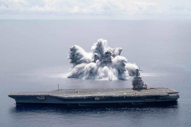 The USS Gerald R. Ford Full Ship Shock Trials.
