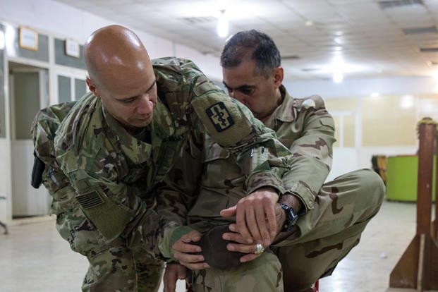 Soldier learns how to treat plantar fasciitis.