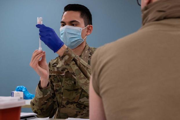COVID-19 vaccine for an Oklahoma Army National Guard Soldier 
