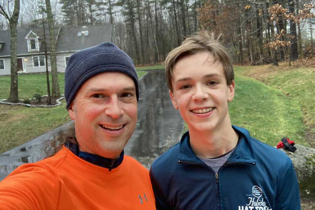David Rich takes a selfie with his son, Noah Rich.