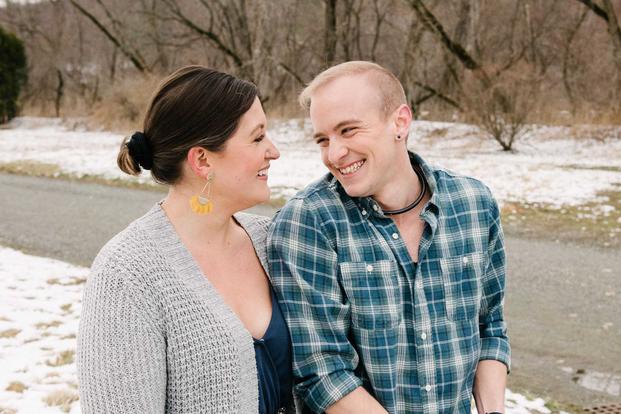 Landon Marchant, an Air Force veteran, and their wife Mackenzie Hunter