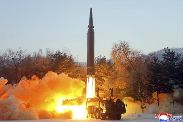 test launch of a hypersonic missile in North Korea