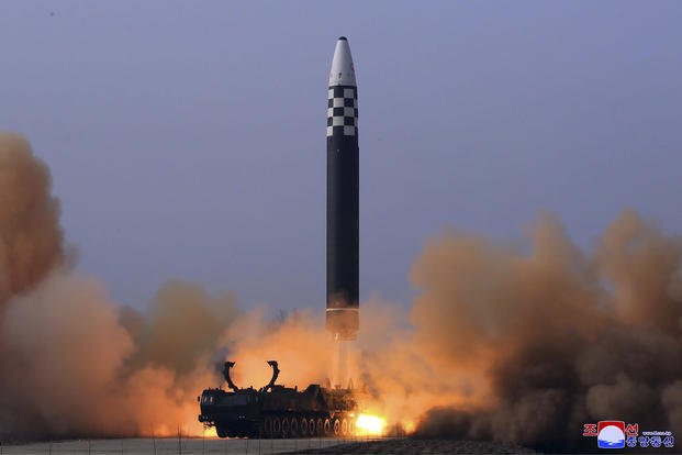 North Korea test-fire of a Hwasong-17 intercontinental ballistic missile