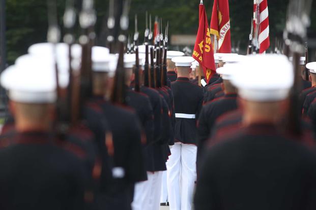 U.S. Marines Sunset Parade at the Lincoln Memorial, Washington, D.C.