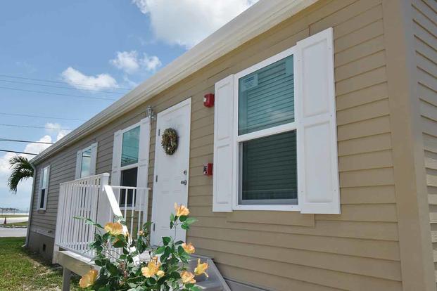 Vacation trailer at NAS Key West used for temporary housing.