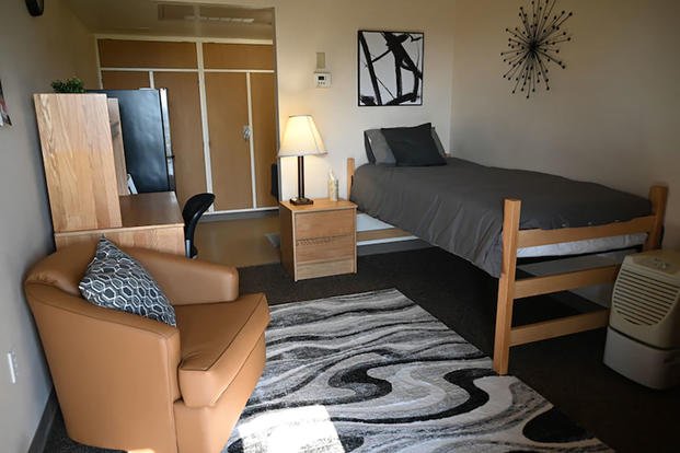 The diamond dorms at Langley Air Force Base are places for airmen in emergency situations.