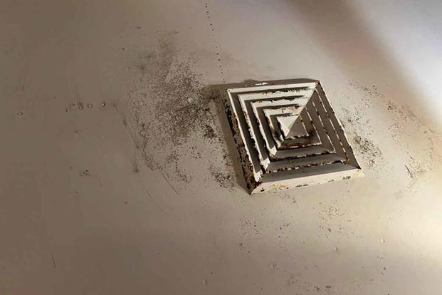 Photo taken at Fort Stewart shows a build-up of mold near a ceiling vent. (Submitted photo) Photo taken at Fort Stewart shows a build-up of mold near a ceiling vent.