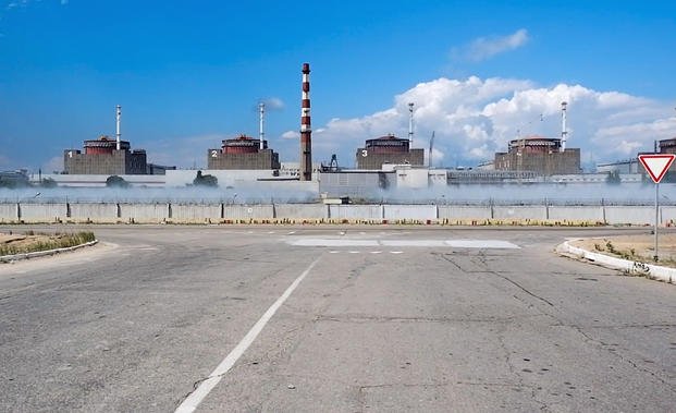 View of the Zaporizhzhia Nuclear Power Station