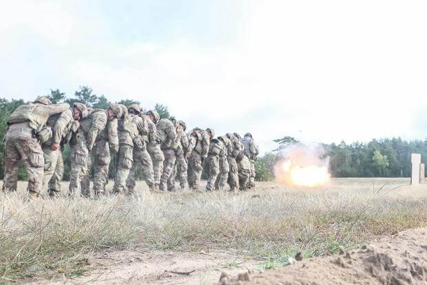 Soldiers conduct detonation cord training in Zagan, Poland.