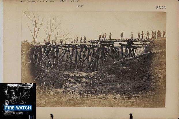 Military bridge during Civil War