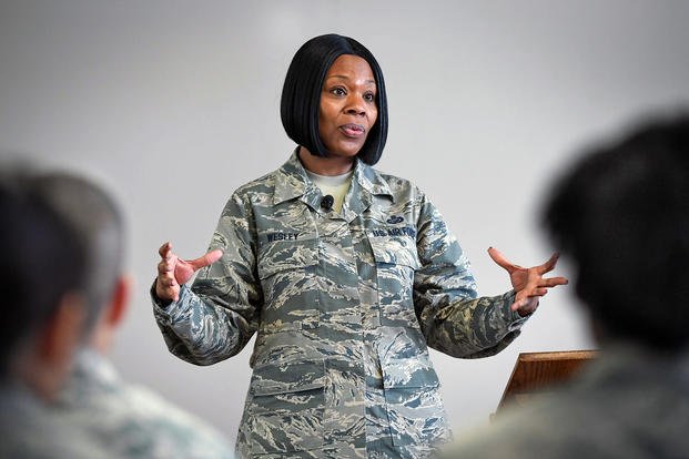 Chief Master Sgt. Janna Wesley was the Air Force’s first chief of diversity and inclusion.