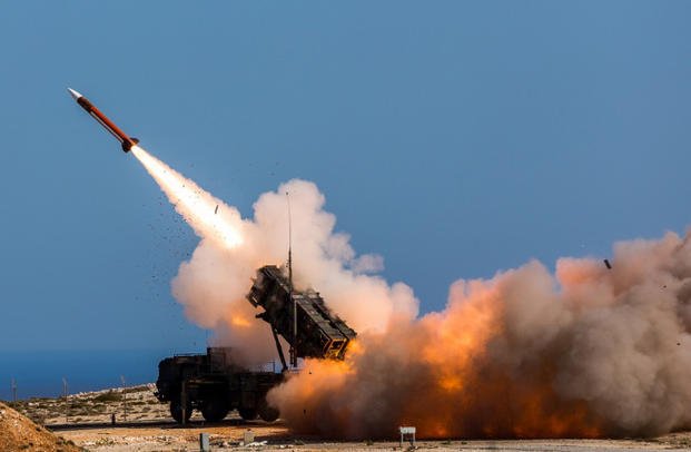 German soldiers assigned to Surface Air and Missile Defense Wing 1, fire the Patriot weapons system