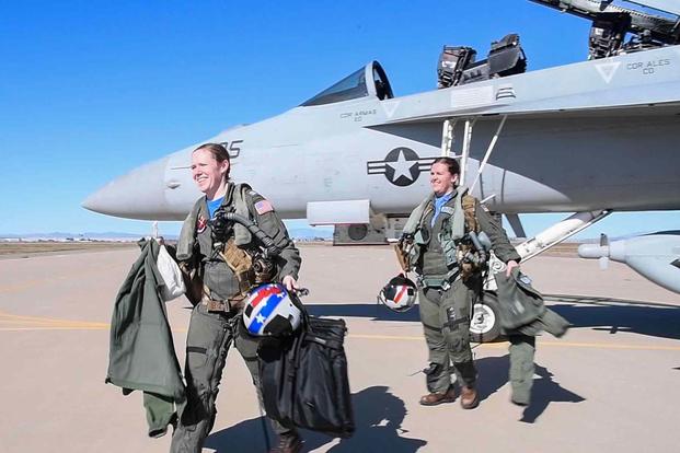 Naval aviators in preparation for their flyover of Super Bowl LVII.