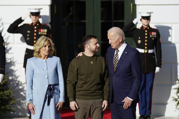 President Joe Biden welcomes Ukraine's President Volodymyr Zelenskyy at the White House