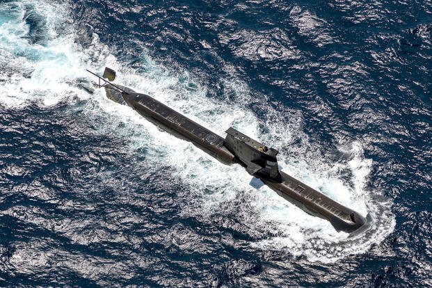  Royal Australian Navy submarine HMAS Rankin is seen during AUSINDEX 21