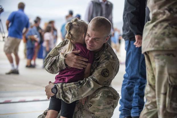 Soldier from Idaho National Guard deploys.