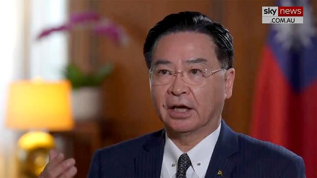 Taiwan's Foreign Minister Joseph Wu speaks