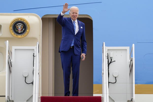 Air Force One Doubles as a Campaign Jet for Biden's Reelection Run