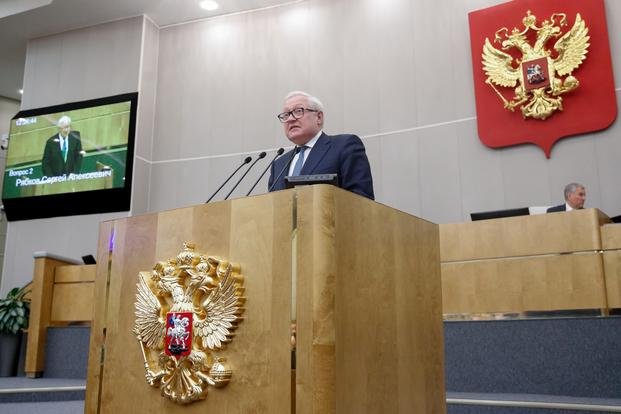 Deputy Foreign Minister Sergey Ryabkov addresses lawmakers