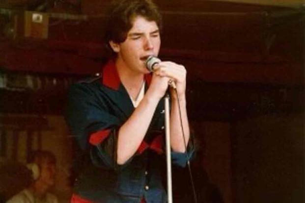 Roger A. Towberman as a young man singing