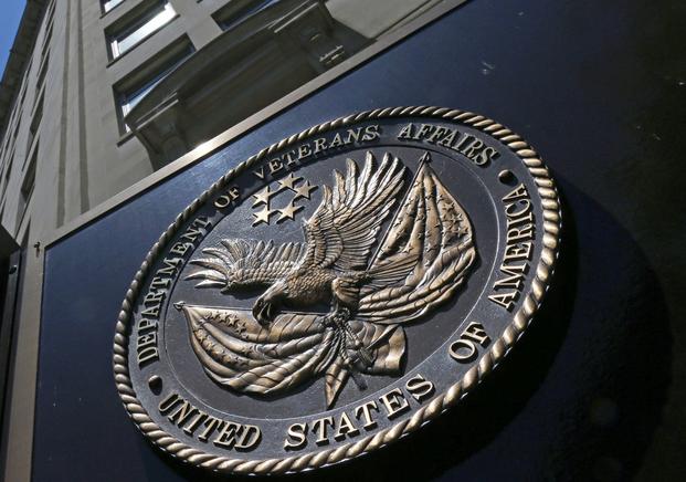 the seal affixed to the front of the Veterans Affairs Department building