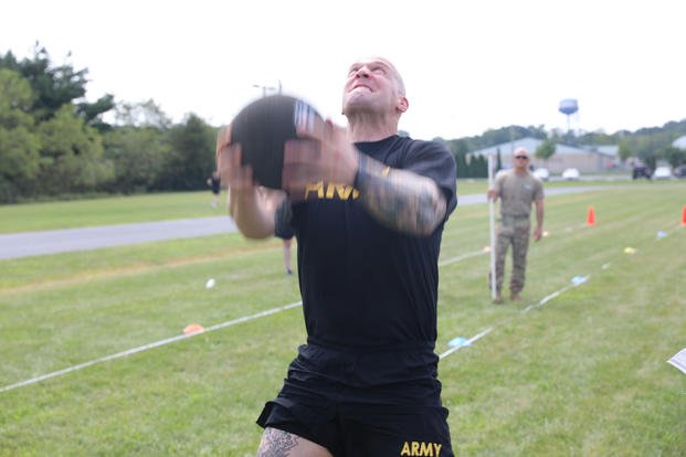 Army Combat Fitness Test at Blue Mountain Track at Fort Indiantown Gap