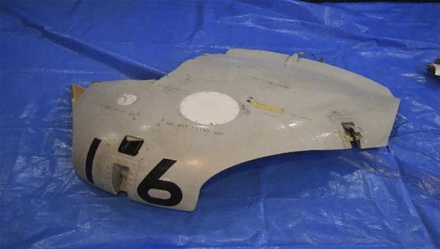 Japan retrieved component which is believed to be a part of a crashed helicopter