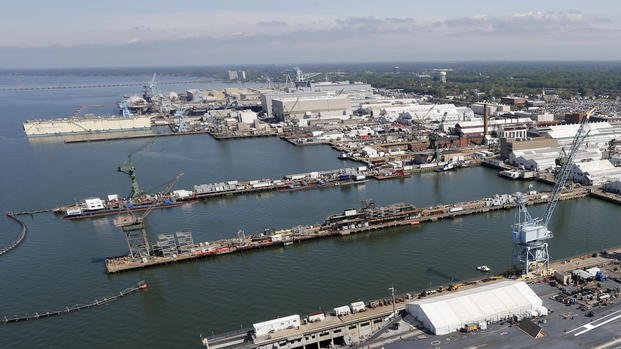 Newport News Shipbuilding is seen in Newport News, Va.