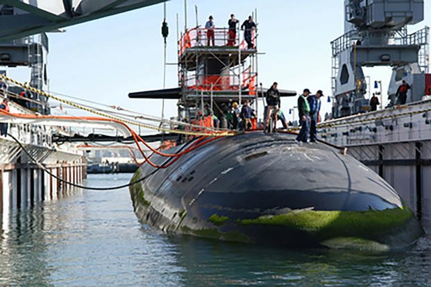 Archive photo of the USS Helena, a fast-attack nuclear-powered submarine