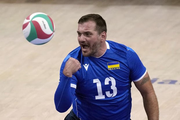 Dmytro Melnyk of Ukraine reacts during the men's preliminary round