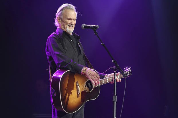 Artist and songwriter Kris Kristofferson performs ‘Sunday Morning Coming Down’ at the Nashville Songwriters Association International ‘50 Years of Songs’ at the Ryman Auditorium in Nashville, Tenn. 