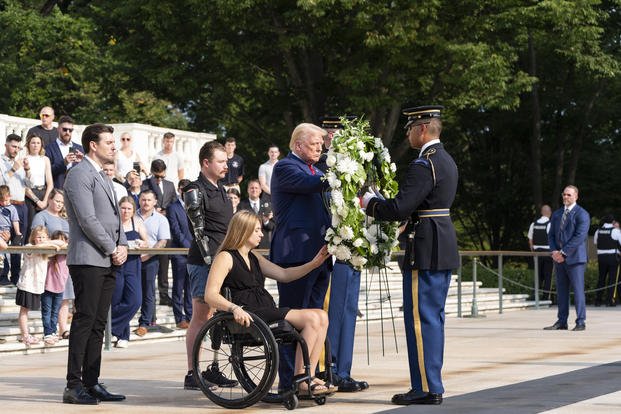 Donald Trump at Arlington National Cemetery