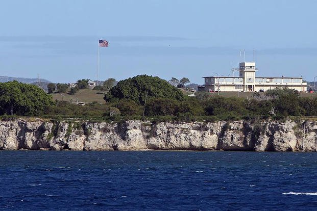 The original courtroom at the U.S. Navy base at Guantanamo Bay, Cuba