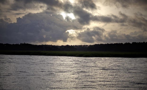 The sun rises over Sapelo Island, Georgia.
