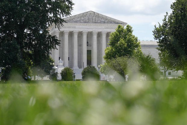 U.S Supreme Court is viewed from the lawn of the U.S. Capitol