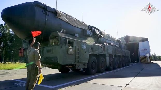 Russian RS-24 Yars strategic ballistic missiles launcher