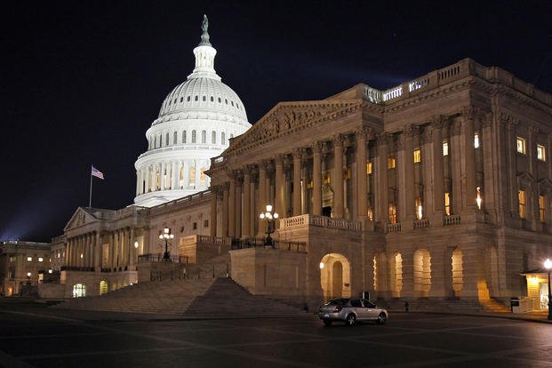 The U.S. Capitol in Washington is illuminated at night on April 7, 2011, as Congress work late to avert a government shutdown. 