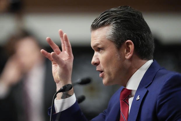 Pete Hegseth, President-elect Donald Trump's choice to be Defense secretary, speaks before the Senate Armed Services Committee for his confirmation hearing