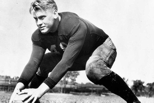 Gerald Ford on the University of Michigan football team, 1933.