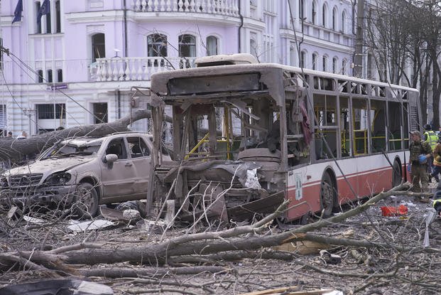 burned city bus