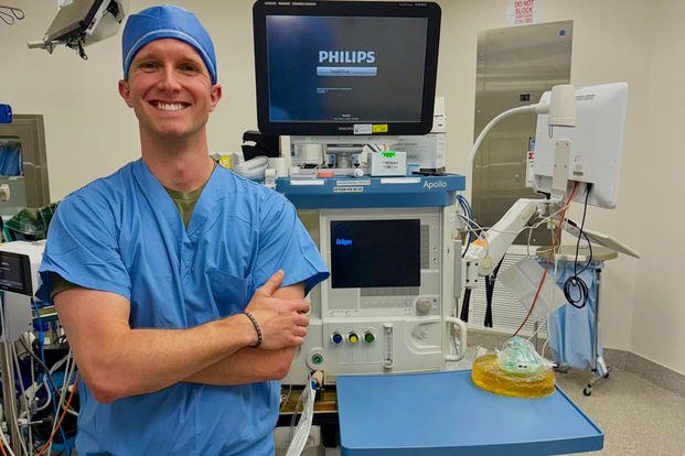 U.S. Air Force Capt. Robert Kirby is a certified registered nurse anesthetist with the 88th Medical Group.