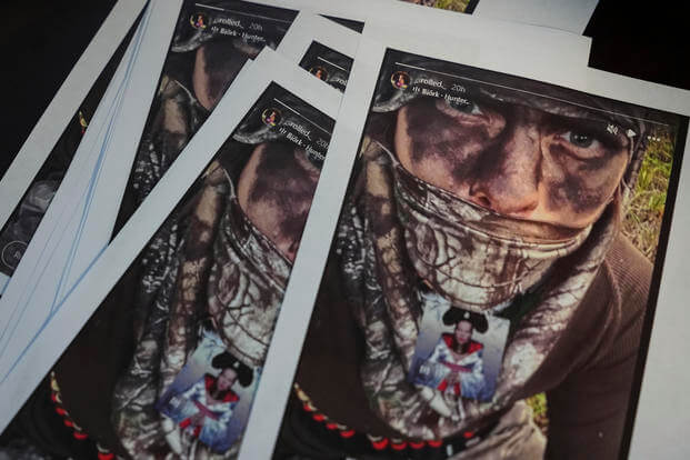 Handout screenshots of suspect Wess Roley's Instagram story