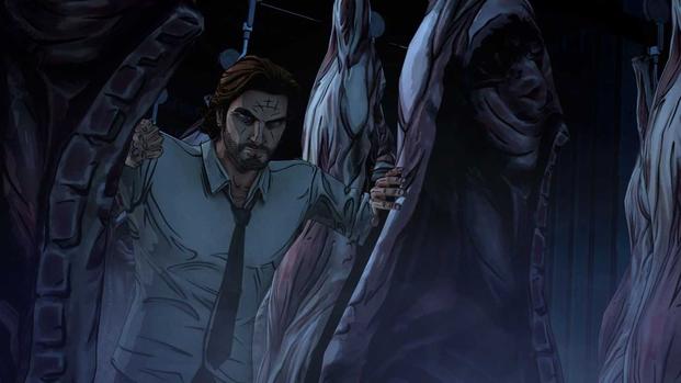 Bigby exploring an area - The Wolf Among Us